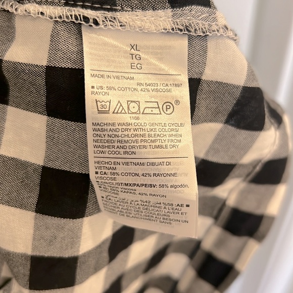 Black and White Gingham Dress - Picture 3 of 6